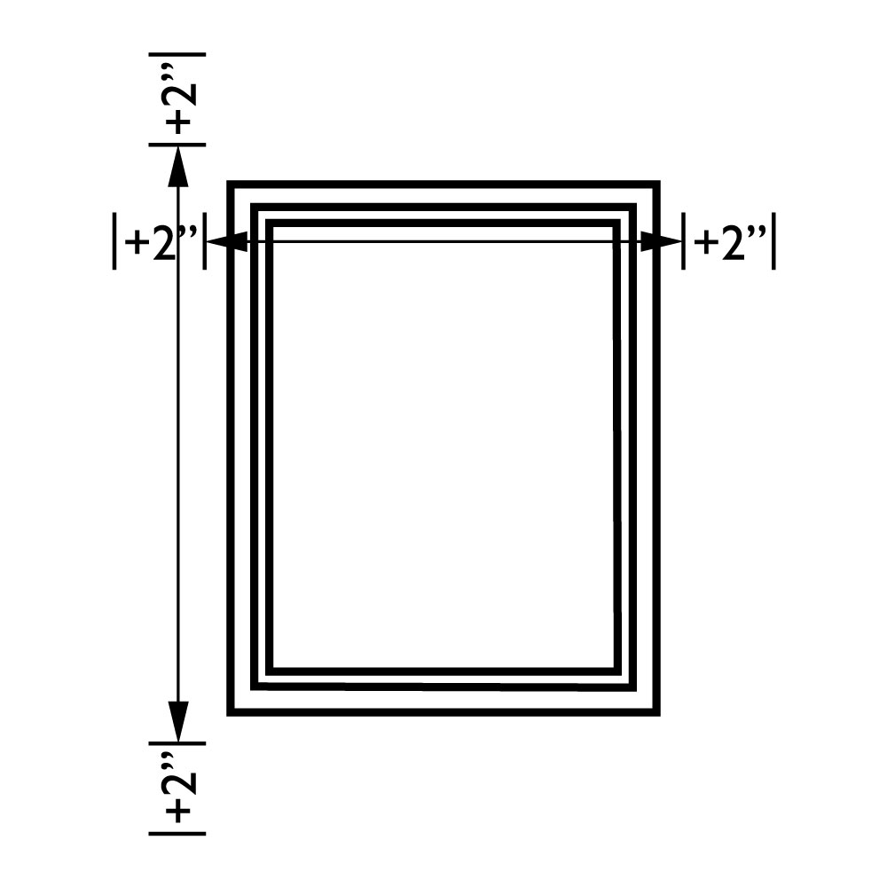 How to measure width and height for an outside mount