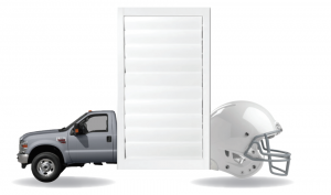 Veneta Shutters have a durable surface coating, the same kind used to protect helmets and cars.